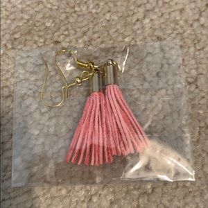 Pink Tassel Earring
